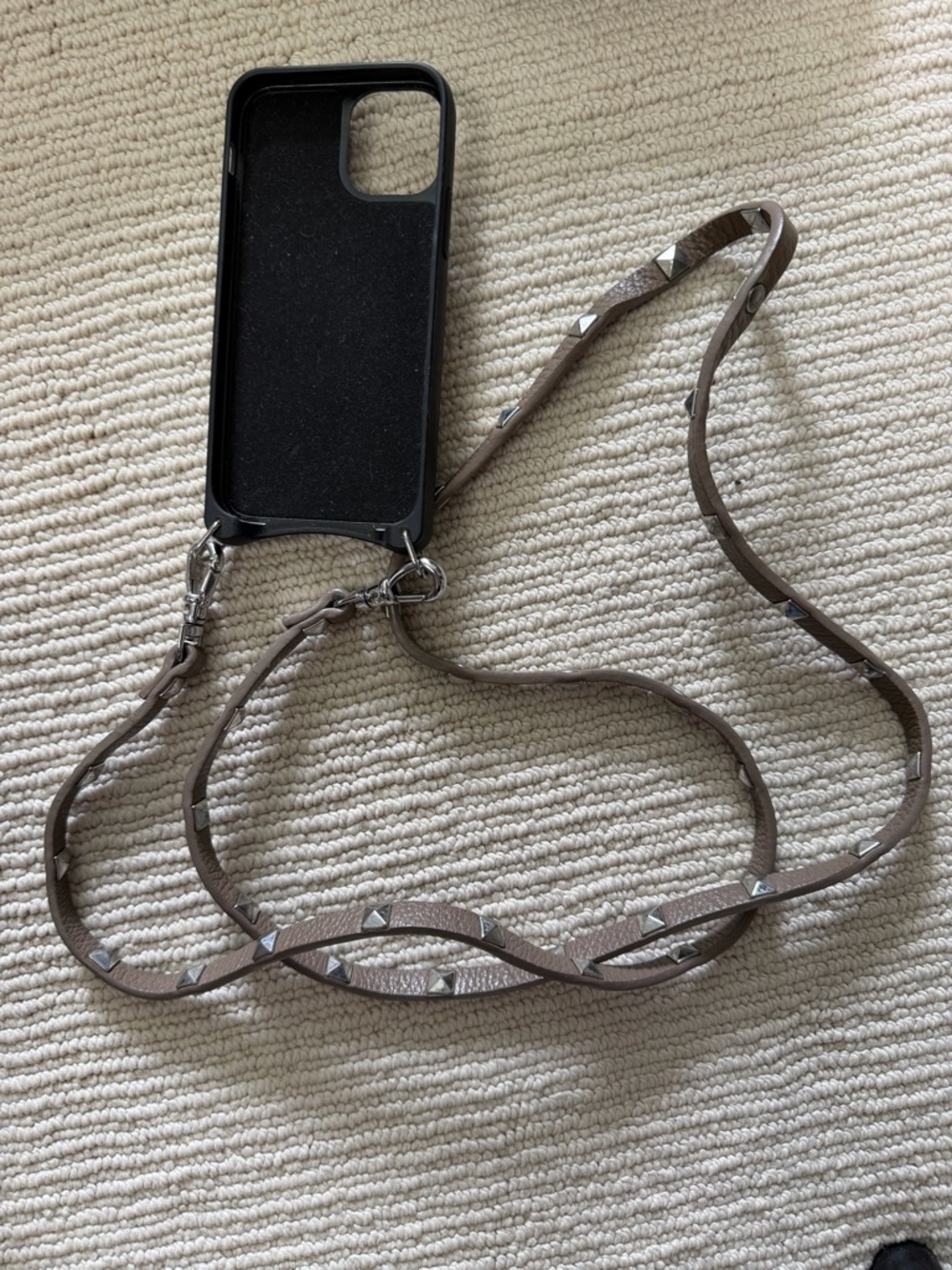 Bandolier Dark Taupe Leather Crossbody Phone Case for iPhone 12 mini - Picture 2 of 4